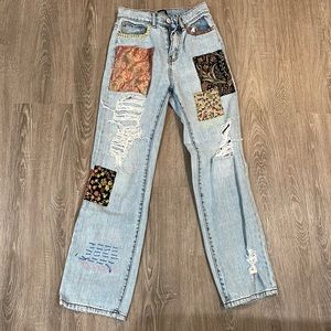 BDG cowboy patchwork jeans